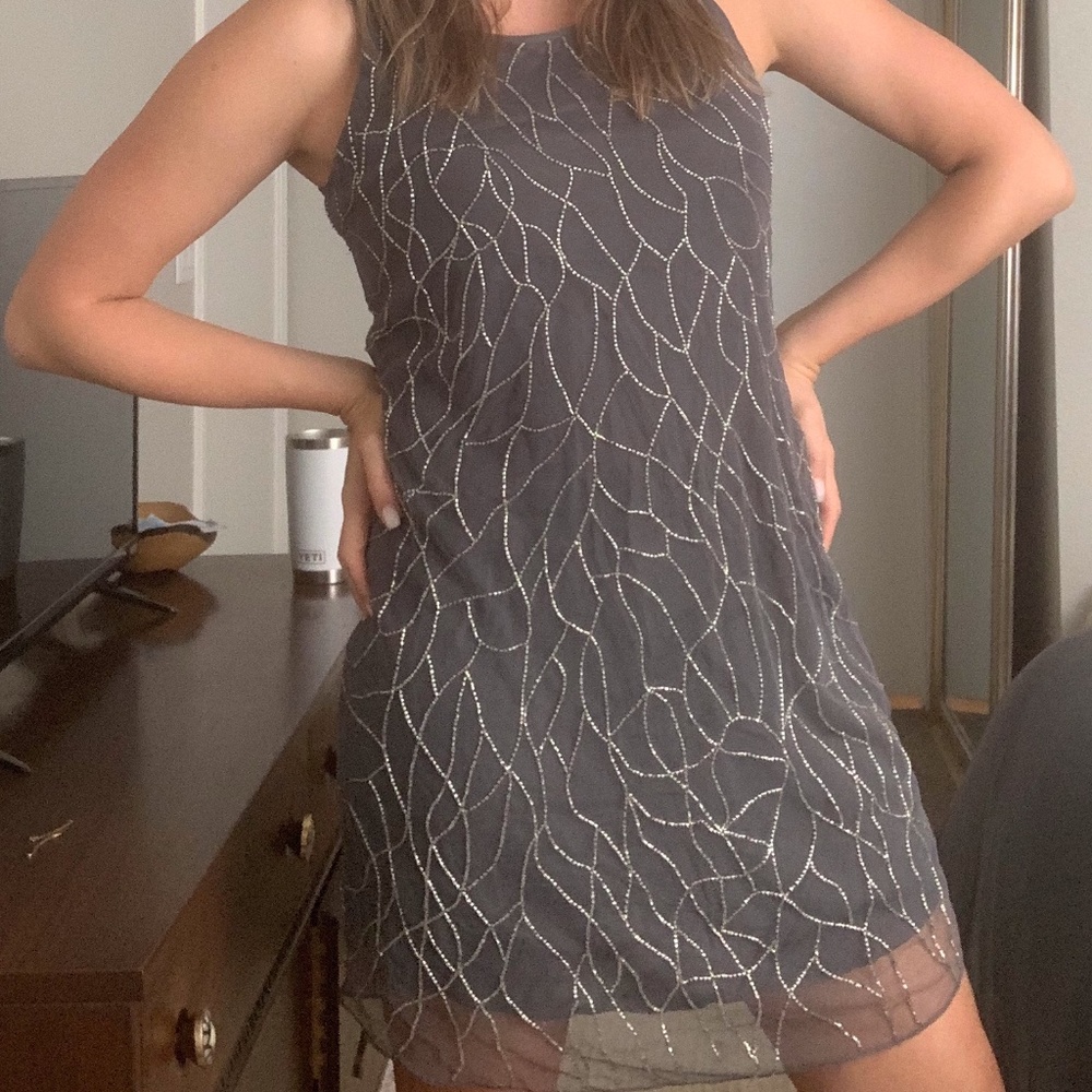 Gray Bead Abercrombie Dress